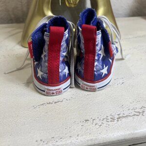 Converse All Star Baby Toddler 7 Chuck Taylor Canvas Stars & Stripes Shoes
